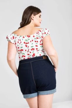 Hell Bunny Yaz Shorts: Navy - XL 8 Hell Bunny Yaz Shorts: Navy - XL -Fashion Apparel 5533p yaz shorts navy 03 46464.1611748360