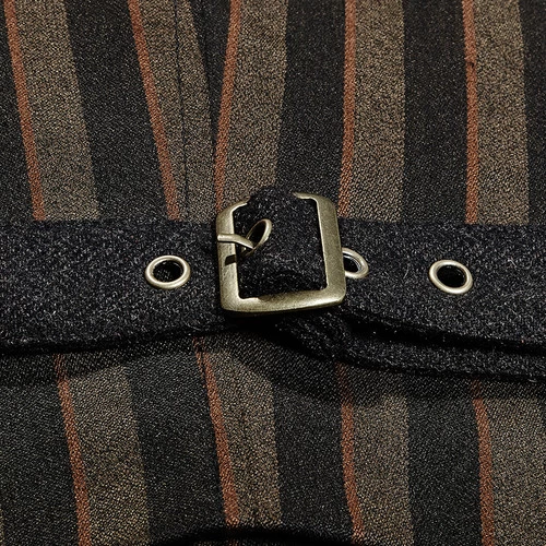 Punk Rave Striped Steampunk Waistcoat 8 Punk Rave Striped Steampunk Waistcoat - Image 6