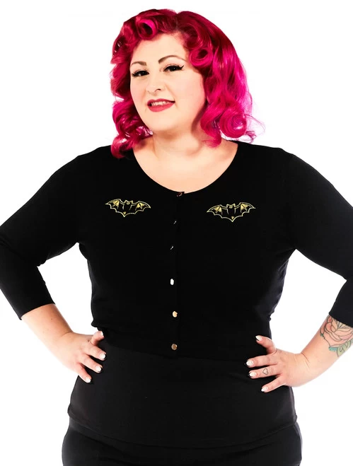Sourpuss Nokturnal Bats Cropped Cardigan 6 Sourpuss Nokturnal Bats Cropped Cardigan - Image 4