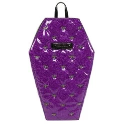 Rock Rebel Mina Quilted Bat Coffin Backpack: Purple -Fashion Apparel 57AF6675 A73C 47F6 9637 BA0C88F44987 03345.1700567374
