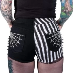 Too Fast Spiderweb Studded Stretch Denim Shorts -Fashion Apparel 597BEF0C 75BE 417E BA57 BC42B20B3B8A 67264.1669548583