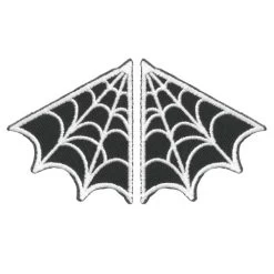 Sourpuss Spiderweb Patch Set: Black / White