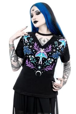 Restyle V-Neck Choker Top: Moonglow - XS To 3XL