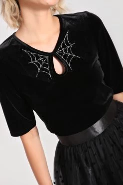 Hell Bunny Morticia Top - Small To 2XL -Fashion Apparel 5F324F90 7651 466A 8598 DAFF35151A10 38858.1671519672