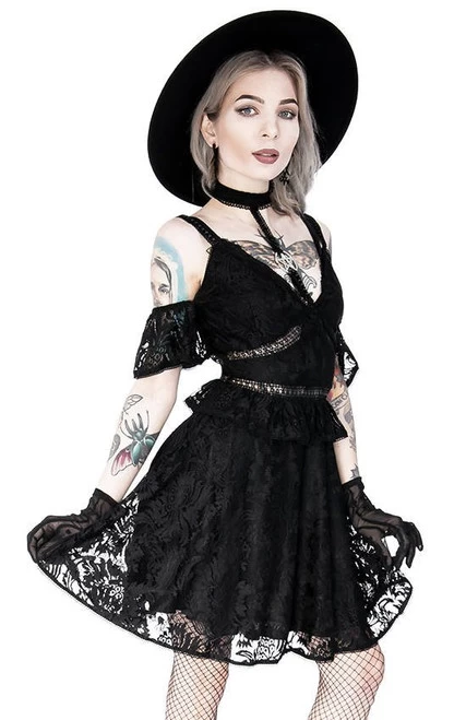 Restyle Pentagram Lace Dress With Collar - Small To 2XL 4 Restyle Pentagram Lace Dress With Collar - Small To 2XL - Image 2