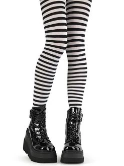 Demonia Opaque Striped Tights