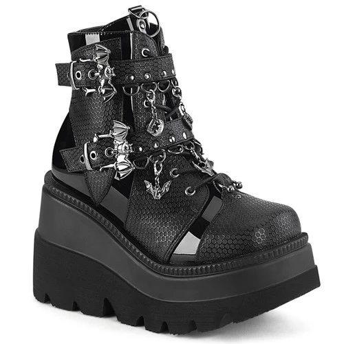 Demonia Shaker Spooky Halloween Charms Ankle Boots - PRE-ORDER 3 Demonia Shaker Spooky Halloween Charms Ankle Boots - PRE-ORDER