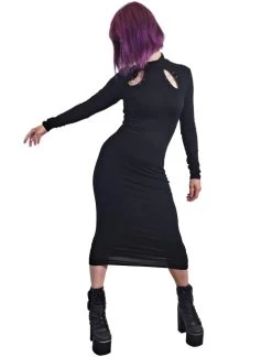 Necessary Evil Gothic Nyx Midi Dress