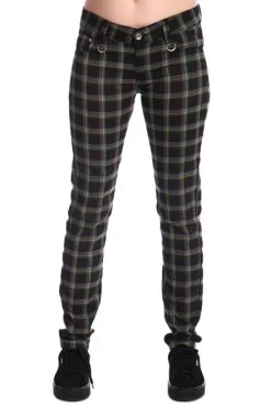 Banned Forever Yours Tartan Trousers - XS, Small, XL And 2XL