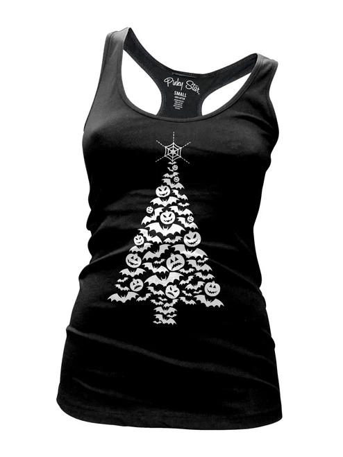 Pinky Star Bat Christmas Tree Tank Top 5 Pinky Star Bat Christmas Tree Tank Top - Image 3