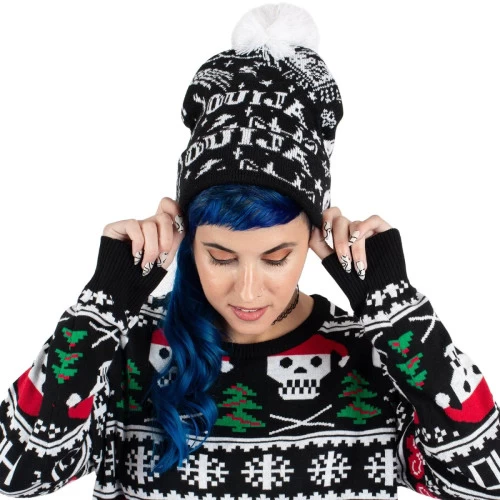 Too Fast Ouija Magic Pom Pom Knit Beanie 3 Too Fast Ouija Magic Pom Pom Knit Beanie
