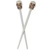 Kreepsville 666 Skull Collection Hair Sticks: White