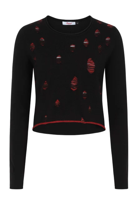 Banned Wilde Jumper: Black / Red 3 Banned Wilde Jumper: Black / Red