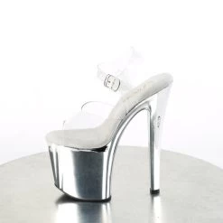 Pleaser Enchant-708 8" Platform Heels: Clear / Silver Chrome - PRE-ORDER -Fashion Apparel 76C380AB B87A 4D3E A3CB D0ADFFD5FDEB 33189.1677950995