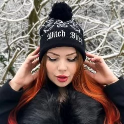 Too Fast Witch Bitch Pom Pom Knit Beanie -Fashion Apparel 7B65C126 CCCD 4C24 BA9A 56943FDC74D8 61909.1705186899