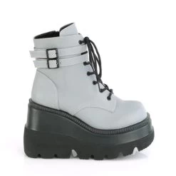 Demonia Shaker Ankle Boots: Grey Reflective - PRE-ORDER