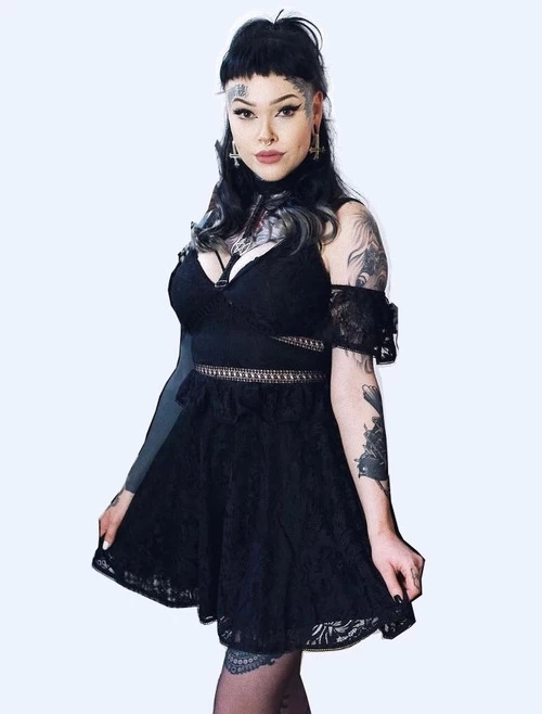 Restyle Pentagram Lace Dress With Collar - Small To 2XL 17 Restyle Pentagram Lace Dress With Collar - Small To 2XL - Image 15
