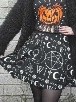 Too Fast Imma Witch Mini Skater Skirt -Fashion Apparel 82BA2CC7 6C86 426D B45D D41139691832 83093.1636577238