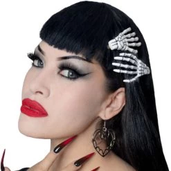 Kreepsville 666 Skeleton Bone Hand Hair Slides: White -Fashion Apparel 877EDBB5 1959 4E08 984A BE6960AF0D60 29149.1662374797