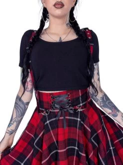Chemical Black Seneca Skirt: Red Plaid -Fashion Apparel 8BB8D711 28DC 415D AED9 B28FF9C499CE 83388.1656835386
