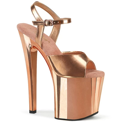 Pleaser Enchant-709 8" Platform Heels: Rose Gold - PRE-ORDER 3 Pleaser Enchant-709 8" Platform Heels: Rose Gold - PRE-ORDER