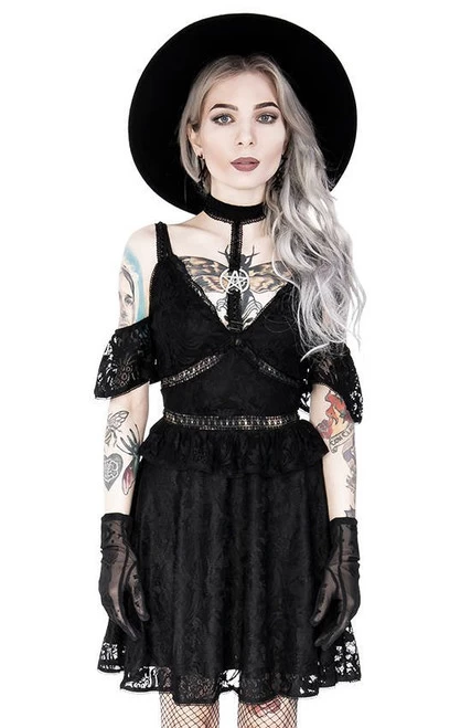 Restyle Pentagram Lace Dress With Collar - Small To 2XL 6 Restyle Pentagram Lace Dress With Collar - Small To 2XL - Image 4