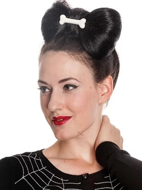 Kreepsville 666 Hair Slides: Mini Bone - White (2 Pack) 4 Kreepsville 666 Hair Slides: Mini Bone - White (2 Pack) - Image 2