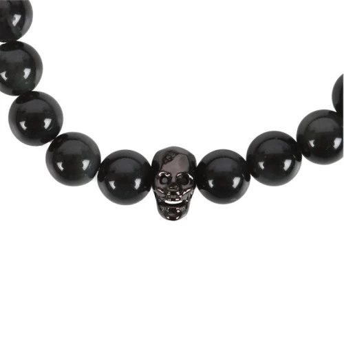 Black Obsidian Skull Bracelet 4 Black Obsidian Skull Bracelet - Image 2