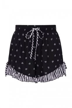 Hell Bunny Ribcage Hearts Lounge Shorts - Small To 4XL
