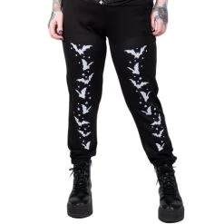 Too Fast Bats & Stars Sweatpants: Black / White - Small To 3XL