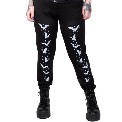 Too Fast Bats & Stars Sweatpants: Black / White - Small To 3XL 3 Too Fast Bats & Stars Sweatpants: Black / White - Small To 3XL