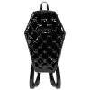 Rock Rebel Mina Quilted Bat Coffin Backpack: Black