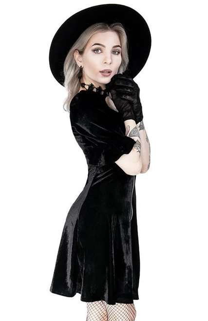 Restyle Black Velvet Sweetheart Dress With Gothic Cross 13 Restyle Black Velvet Sweetheart Dress With Gothic Cross - Image 11