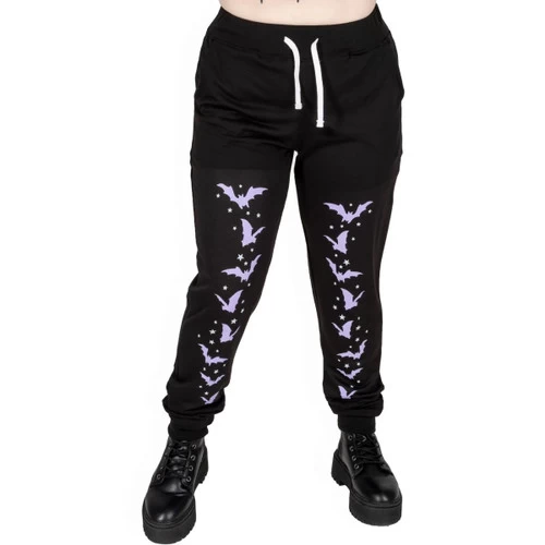 Too Fast Bats & Stars Sweatpants: Black / Purple - Small To 3XL 4 Too Fast Bats & Stars Sweatpants: Black / Purple - Small To 3XL - Image 2