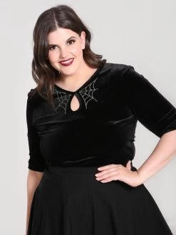 Hell Bunny Morticia Top - Small To 2XL -Fashion Apparel A4223BB6 679B 41CD 8665 A01FB6FFBA16 41849.1684840337