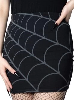 Kreepsville 666 Spiderweb Mini Skirt: Grey -Fashion Apparel A7495672 1B14 4B6B ADC5 5B696F0ECB1A 19134.1666675773