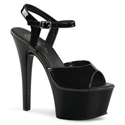 Pleaser Aspire-609 6" Heels: Black Patent - PRE-ORDER