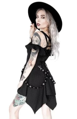 Restyle Pinstripe Floaty Gothic Dress With Pentagram - Small And 3XL 21 Restyle Pinstripe Floaty Gothic Dress With Pentagram - Small And 3XL -Fashion Apparel ABED4D41 9791 4BCB A702 2F2A9ABF779C 04400.1605820096