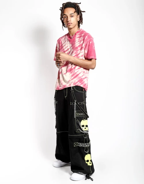 Tripp NYC Zip Off Super Skull Pants: Black / Lime 7 Tripp NYC Zip Off Super Skull Pants: Black / Lime - Image 5