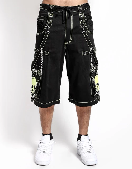 Tripp NYC Zip Off Super Skull Pants: Black / Lime 6 Tripp NYC Zip Off Super Skull Pants: Black / Lime - Image 4
