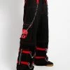 Tripp NYC Skull Zip Off Pants: Black / Red 1 Tripp NYC Skull Zip Off Pants: Black / Red -Fashion Apparel AF7049M BLKRED S 95407.1602158601