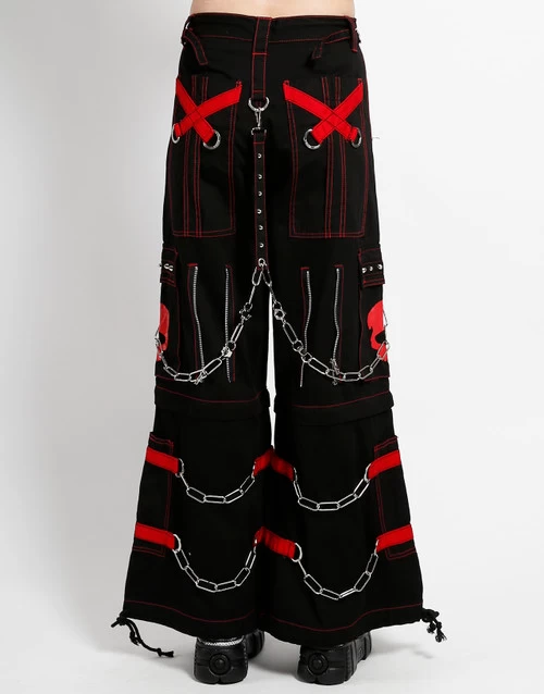 Tripp NYC Skull Zip Off Pants: Black / Red 10 Tripp NYC Skull Zip Off Pants: Black / Red - Image 8
