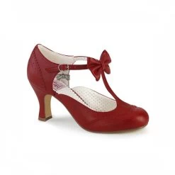 Pin Up Couture Flapper Bow Heels: Red - In Stock -Fashion Apparel B002B838 5455 4E95 B63C 650845464B31 01947.1718735513
