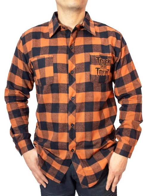 Kreepsville 666 Trick Or Treat Pumpkin Orange Flannel Shirt 3 Kreepsville 666 Trick Or Treat Pumpkin Orange Flannel Shirt