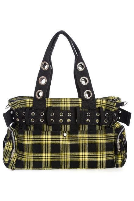 Banned Camdyn Handcuff Bag: Yellow Tartan 5 Banned Camdyn Handcuff Bag: Yellow Tartan - Image 3