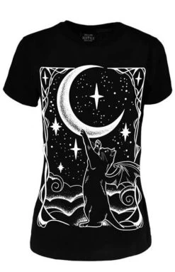 Restyle Cat Crescent T-Shirt