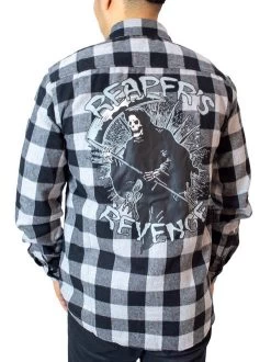 Kreepsville 666 Reaper's Revenge Grey Flannel Shirt -Fashion Apparel B59F2322 8BD9 4755 ADBE AC07CD5C4080 07719.1708910216