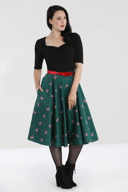 Hell Bunny Beth 50's Christmas Skirt - Small, XL And 2XL 6 Hell Bunny Beth 50's Christmas Skirt - Small, XL And 2XL - Image 4