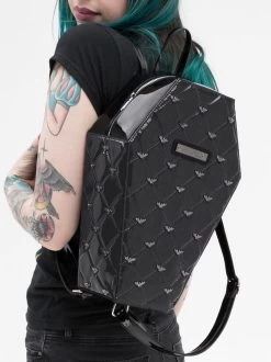Rock Rebel Mina Quilted Bat Coffin Backpack: Black -Fashion Apparel BA5BDBCB 5528 4E0D 8C1E 93AC39E7DE18 58574.1703084742