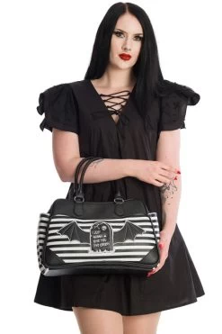 Banned I Just Want To Give You The Creeps Bag: Black / White -Fashion Apparel BG34280 BLACK4 34317.1644307894